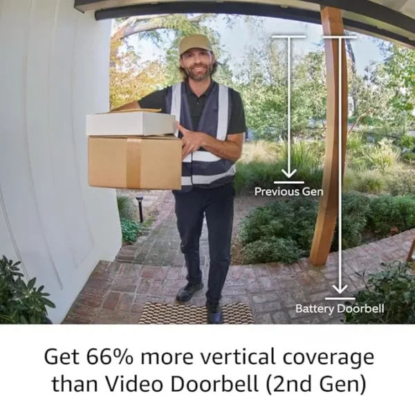 Ring Battery Doorbell, Head-to-Toe Video, Live View with Two-Way Talk, and Motion Detection & Alerts (2024 release), Venetian Bronze