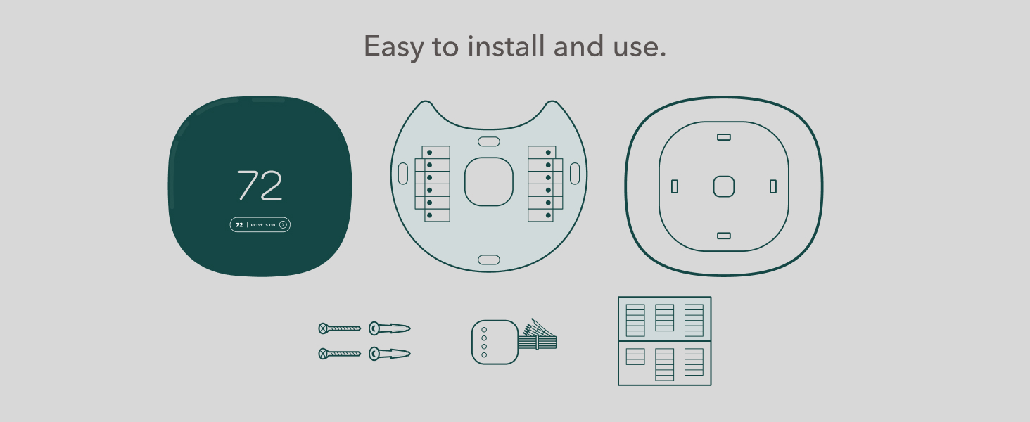 Ecobee Smart Thermostat Enhanced - Programmable WiFi Thermostat with Siri, Alexa & Google Assistant Compatibility - Energy Star Certified Smart Home Device