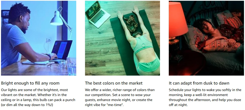LIFX Color A19 800 lumens Wi-Fi Smart LED Light Bulb